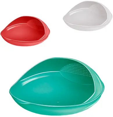 ESCORREDOR DE ARROZ DE PLASTICO BOLA COLORS 22X21CM