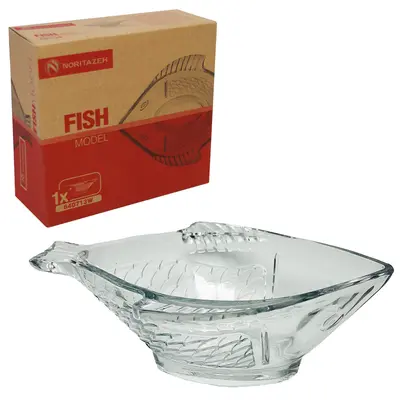 PETISQUEIRA DE VIDRO PEIXE 360ML 21X16X7CM NA CAIXA