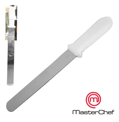 ESPATULA DE COZINHA / CONFEITEIRO DE INOX CABO PLASTICO BRANCO GASTRONOMIE MASTERCHEF 12'' 42,5CM