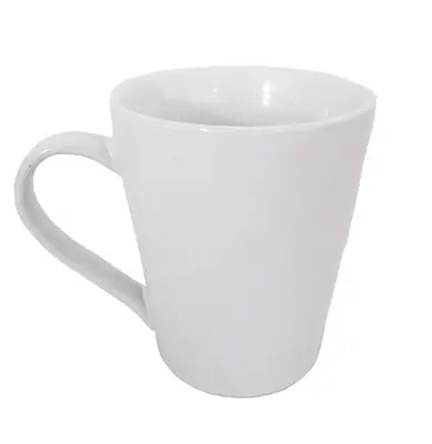 CANECA DE PORCELANA BRANCA TULIPA 250ML