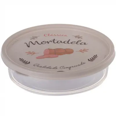 POTE PORTA MORTADELA DE PLASTICO REDONDO 750ML