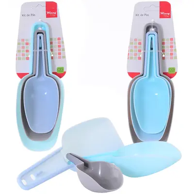 CONJUNTO DE PA / PEGADOR DE PLASTICO MULTIUSO 3 PECAS PMG