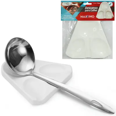 DESCANSO DE PLASTICO PARA TALHER COM 3 DIVISORIAS BRANCO 15,5CM NA SOLAPA