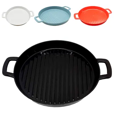 BANDEJA PETISQUEIRA DE PLASTICO REDONDA COM ALCA COLORS 24,5X19CM DE Ø