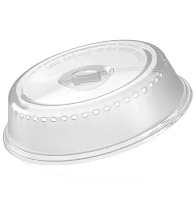 TAMPA DE MICROONDAS DE PLASTICO PARA ALIMENTOS 7X26CM DE Ø