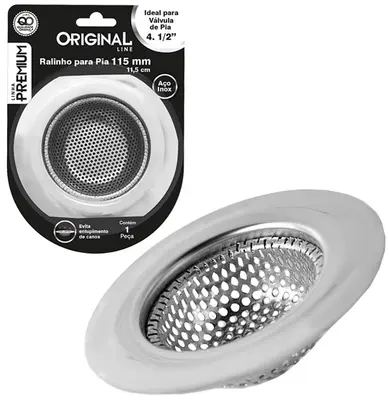 RALO DE INOX PARA PIA BORDA LARGA PREMIUM 11,5CM DE Ø NA CARTELA