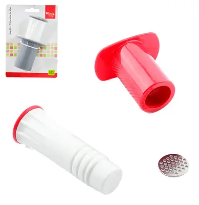 MOEDOR / TRITURADOR DE ALHO COM 2 LAMINAS DE INOX / PLASTICO COLORS 12X8CM