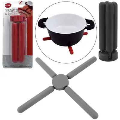 DESCANSO DE PANELA DE SILICONE DOBRAVEL COLORS 22CM