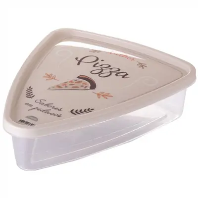 POTE PORTA PIZZA DE PLASTICO TRIANGULAR 1,2L