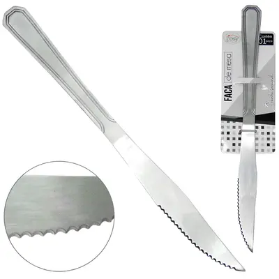FACA DE CHURRASCO DE INOX 22,8CM