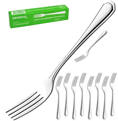GARFO DE SOBREMESA DE INOX CONTINENTAL COM 12 PECAS