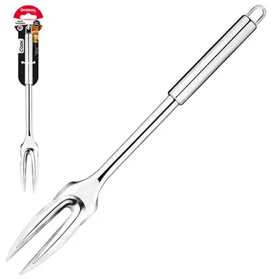 GARFO TRINCHANTE DE INOX PARA CHURRASCO COOK 34,5CM