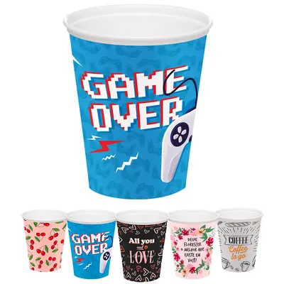COPO DE PLASTICO ESTAMPAS SORTIDAS 360ML