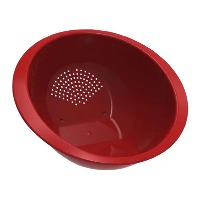ESCORREDOR DE ARROZ DE PLASTICO REDONDO VERMELHO 25,5CM DE Ø