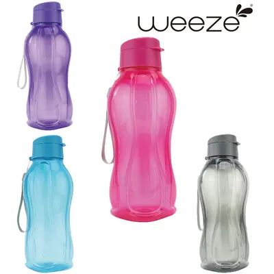 GARRAFA SQUEEZE DE PLASTICO PP COM TAMPA E ALCA MOOVE CLEAR WEEZE TRANSCOLOR 800ML STTW