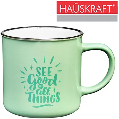 CANECA DE PORCELANA SEE GOOD ALL THINGS HAUSKRAFT 310ML