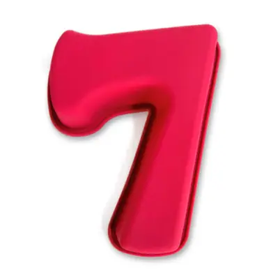 FORMA DE SILICONE NUMERO 7 PARA BOLO ROSA