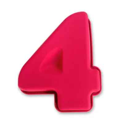 FORMA DE SILICONE NUMERO 4 PARA BOLO ROSA