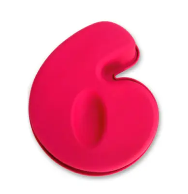 FORMA DE SILICONE NUMERO 6 PARA BOLO ROSA