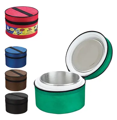 MARMITA TERMICA DE ALUMINIO REDONDA TNT COLORS PEQUENA 13X18,5CM DE Ø