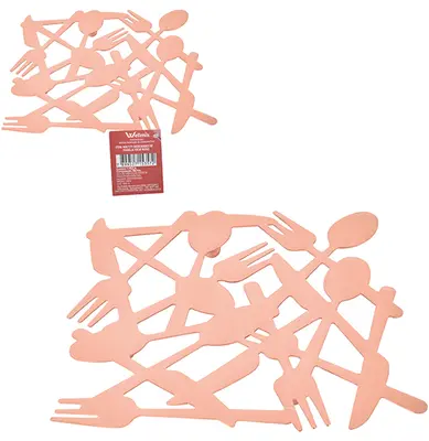 DESCANSO DE PANELA DE METAL TALHERES METALIZADO COBRE / ROSE GOLD 20CM