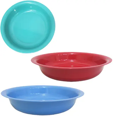 BACIA DE PLASTICO REDONDA PARA FEIRANTE COLORS 2000ML 27CM DE Ø