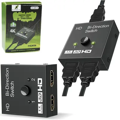 CHAVEADOR SWITCH HDMI 2X1 / 1X2 BI-DIRECIONAL 3D 4K ULTRA HD X-CELL