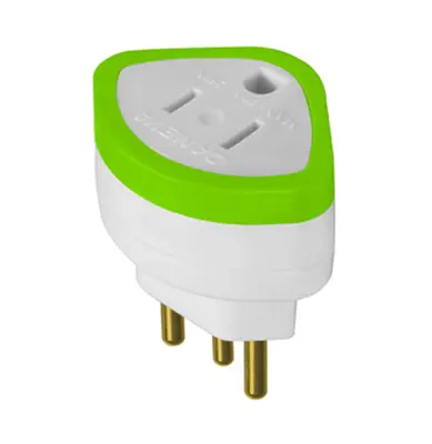 PINO ADAPTADOR 2P+T 10A/250V SORTIDOS