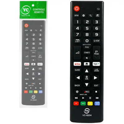 CONTROLE REMOTO COMPATIVEL TV LCD LG 17X5CM