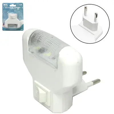ABAJUR LUMINARIA DE TOMADA COM 3 LEDS BIVOLT MAXMIDIA