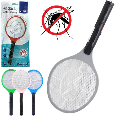RAQUETE MATA MOSQUITO RECARREGAVEL COLORS BIVOLT 51CM