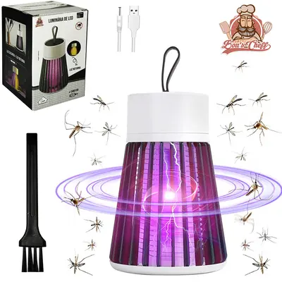 ABAJUR LUMINARIA MATA MOSQUITO COM LED USB 12X9CM DE Ø NA CAIXA