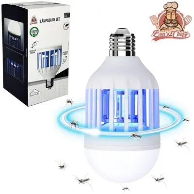 LAMPADA DE LED COM LUZ UV MATA MOSQUITO 127V BONS CHEFF