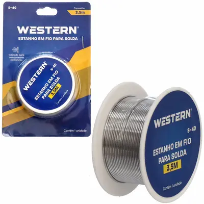 ESTANHO PARA SOLDA CARRETEL 40GR 1MM 3,5M