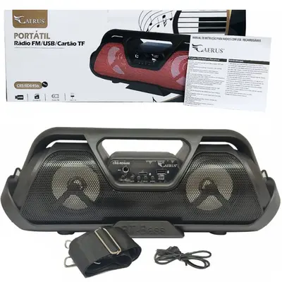 CAIXA DE SOM BLUETOOTH / USB / FM / TF COM LUZ + ALCA 5W BIVOLT