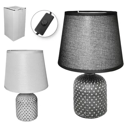 ABAJUR LUMINARIA COM CUPULA E BASE DE PORCELANA VASO BIVOLT 27,4X18CM DE Ø
