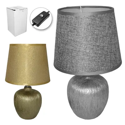 ABAJUR LUMINARIA COM CUPULA E BASE DE PORCELANA VASO BIVOLT 28,4X18CM DE Ø