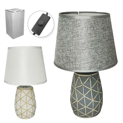ABAJUR LUMINARIA COM CUPULA E BASE DE PORCELANA VASO BIVOLT 28,3X18CM DE Ø