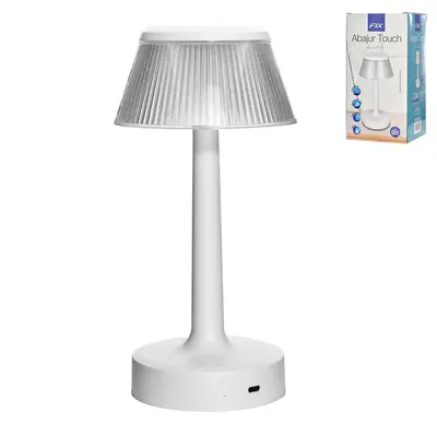 ABAJUR LUMINARIA DE MESA A PILHA COM SENSOR TOUCH + 18 LEDS E BASE PLASTICO AUSTIN 23,5X12,5CM DE Ø