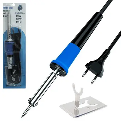 FERRO DE SOLDA COM SUPORTE 60W 127V EXOCELL