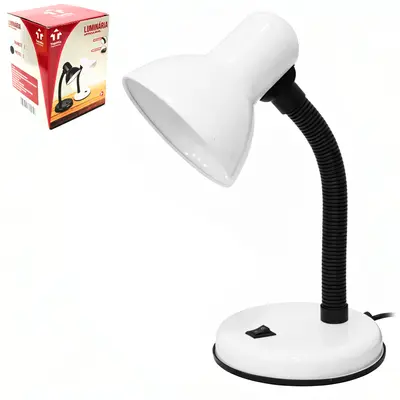 ABAJUR LUMINARIA DE MESA FLEXIVEL COM BASE DE PLASTICO BIVOLT 31X11,5X14CM DE Ø