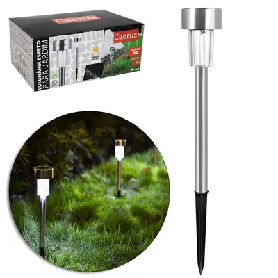 LUMINARIA ESPETO PARA JARDIM SOLAR COM 1 LED 21,5X4,5CM DE Ø