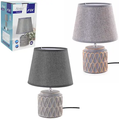 ABAJUR LUMINARIA COM CUPULA E BASE DE PORCELANA YOUNG BIVOLT 28X20CM DE Ø