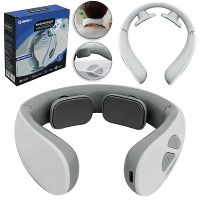 MASSAGEADOR PARA PESCOCO RECARREGAVEL PORTATIL COM CABO USB IMPO FIT