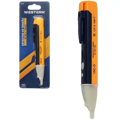 DETECTOR DE TENSAO 90 A 1000V A PILHA 15CM NA CARTELA