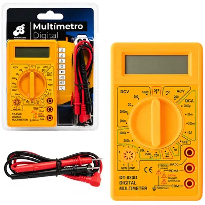 MULTIMETRO DIGITAL A BATERIA 9V 12X7CM