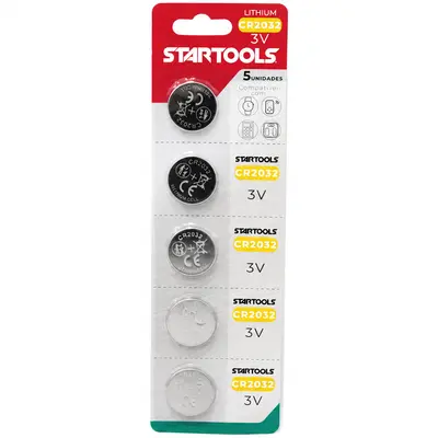 BATERIA CR2032 DE LITHIUM BOTAO 3V COM 5 PECAS