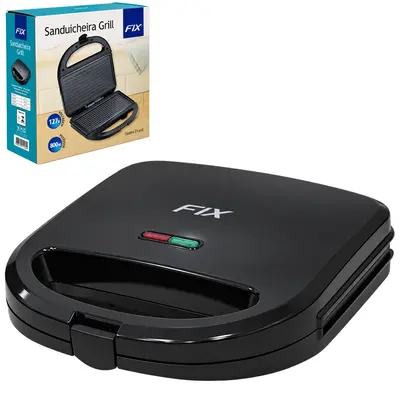 SANDUICHEIRA E GRILL PRETA 127V 800W FIX