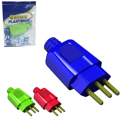 PLUG BIG COLORS 2P + T 10A 250V FLOW PACK