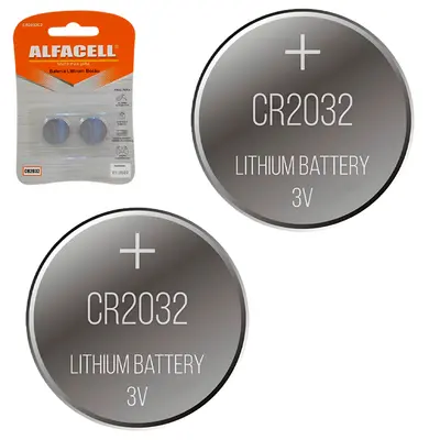 BATERIA CR2032 DE LITHIUM BOTAO 3V COM 2 PECAS NA CARTELA